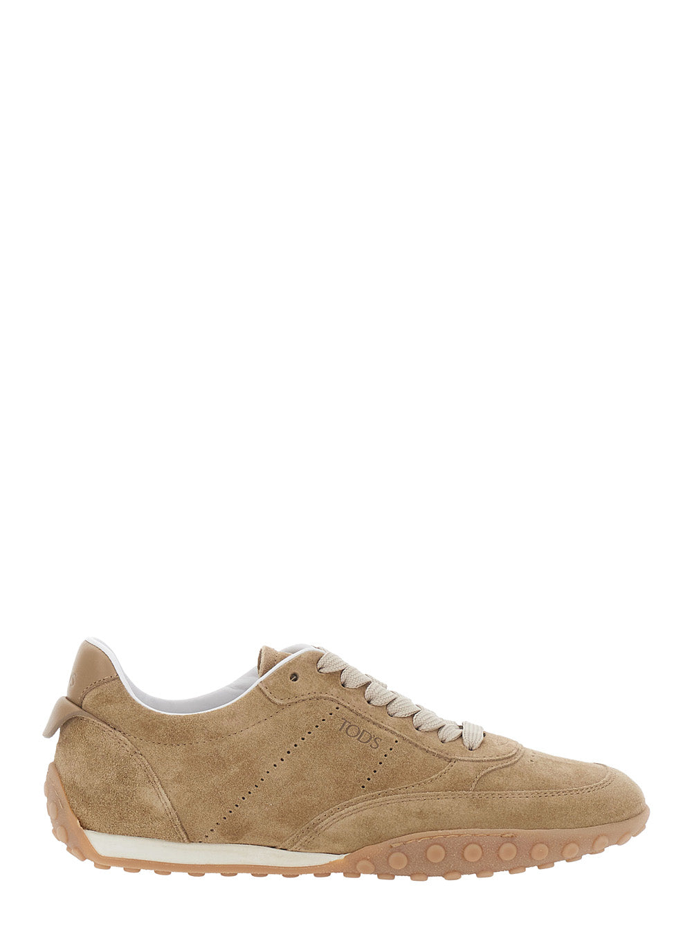 Tod's Women Beige Low Top Sneakers With Logo Lettering On Tongue And Heel In Suede For Women TOD'S