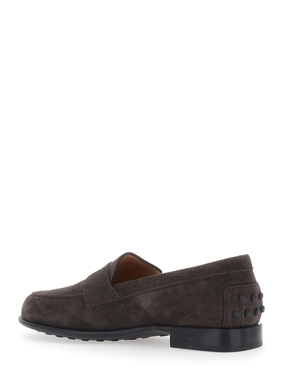 Tod's Women Brown Loafers With Logo Lettering Plate On The Side In Leather For Women TOD'S