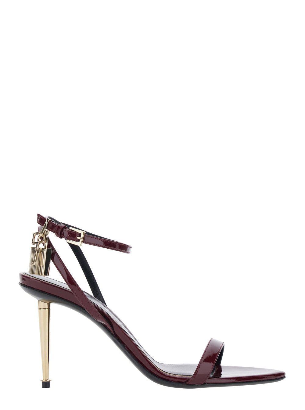 Tom Ford Women Bordeaux Sandals With High Stiletto Heel And Adjustable Ankle Strap Closure In Leather For Women TOM FORD