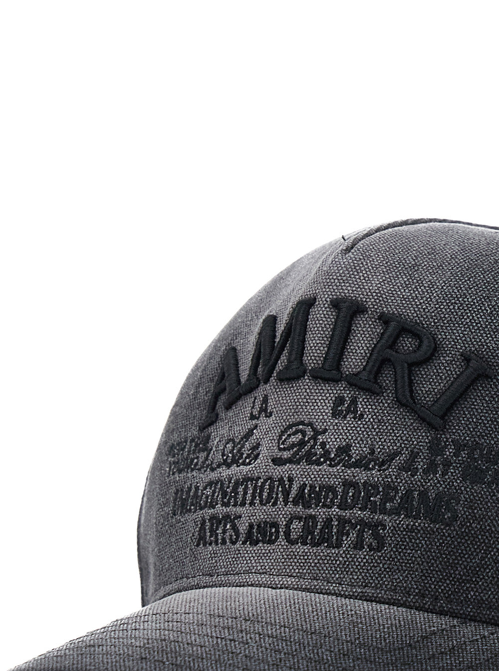 Amiri Men Bucket Hat Arts District Canvas Hat With Logo And Black Cotton Unisex AMIRI