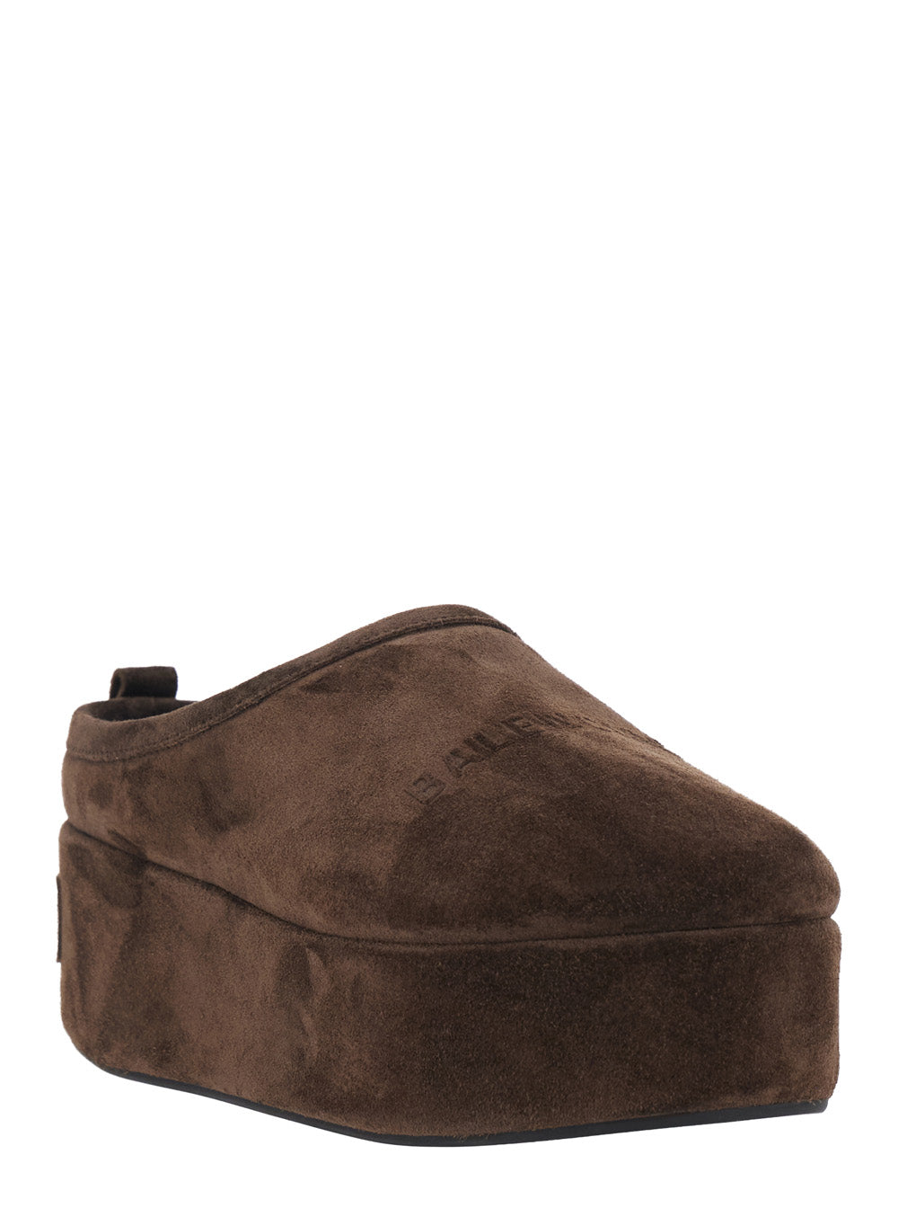 Balenciaga Women Alaska Platform Slide Suede Fake Shearling BALENCIAGA