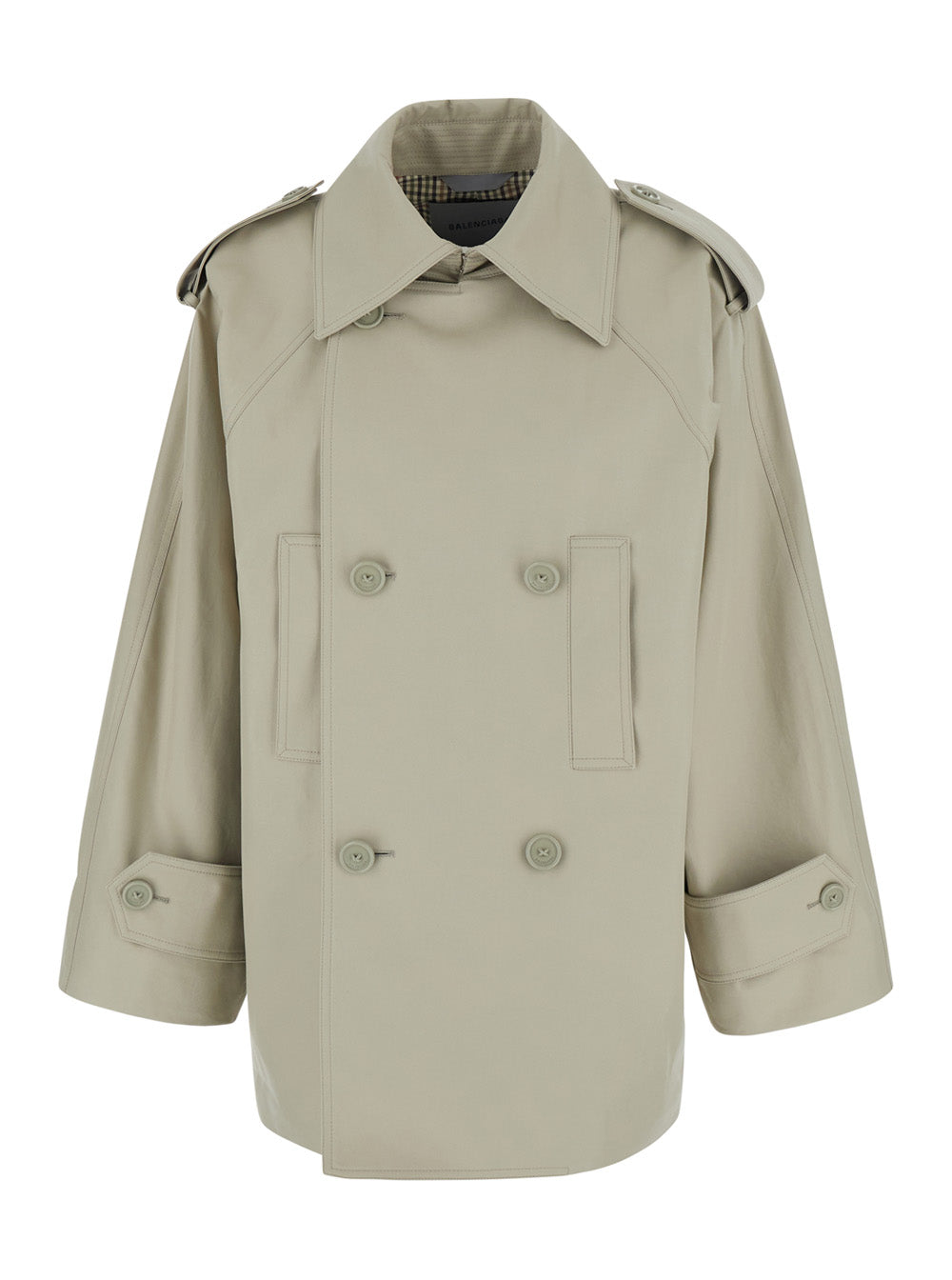 Balenciaga Women Cotton Twill Double Breast Trench BALENCIAGA