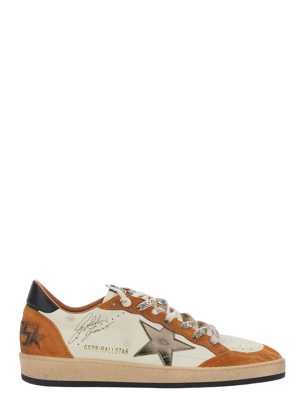 Golden Goose Men Ballstar Shoes With Sheepskin And Cowhide Orange Unisex GOLDEN GOOSE