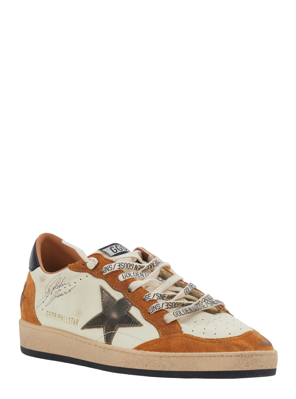 Golden Goose Men Ballstar Shoes With Sheepskin And Cowhide Orange Unisex GOLDEN GOOSE