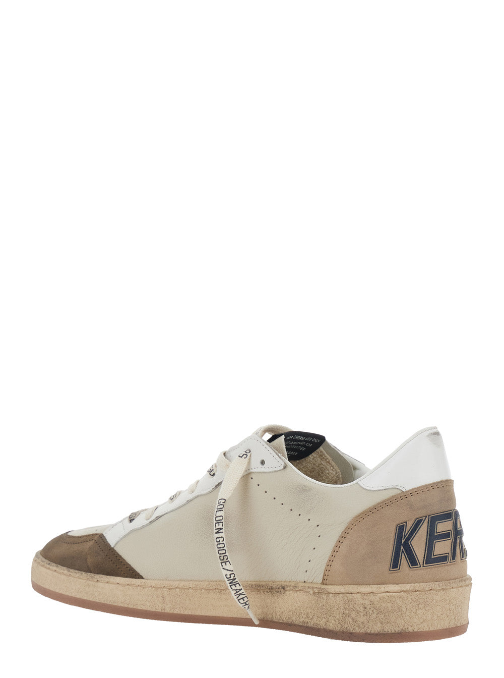Golden Goose Men Sneakers Ballstar With Goat Leather And Beige Cow Leather Unisex GOLDEN GOOSE