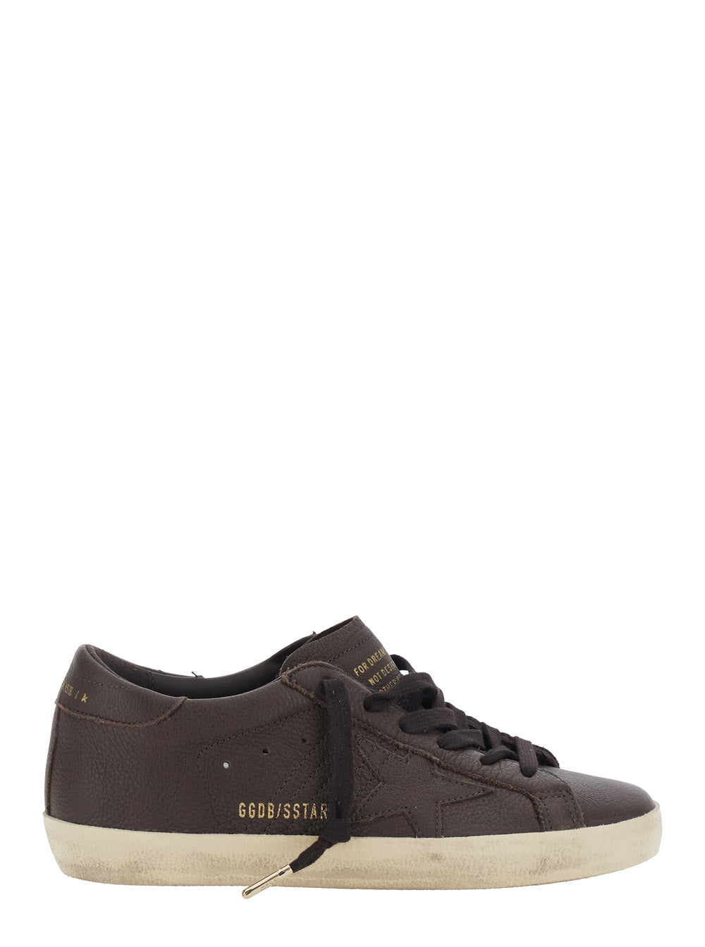 Golden Goose Women Sneakers Super Star With Leather Upper And Brown Suede Detail Unisex GOLDEN GOOSE