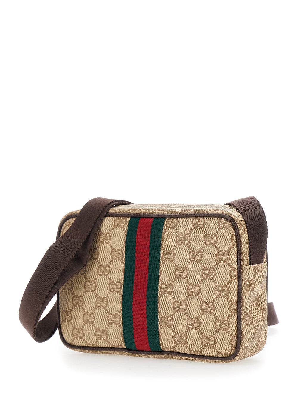 Gucci Men Orizontal Gucci Web Vintage Sand Vetrificato GUCCI