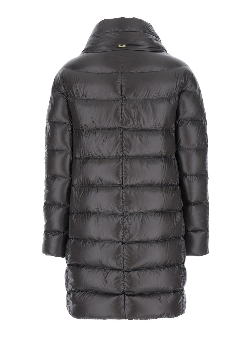 Herno Women Down Jacket Dora With High Collar And Long Sleeves In Tech Fabric Gray Women HERNO