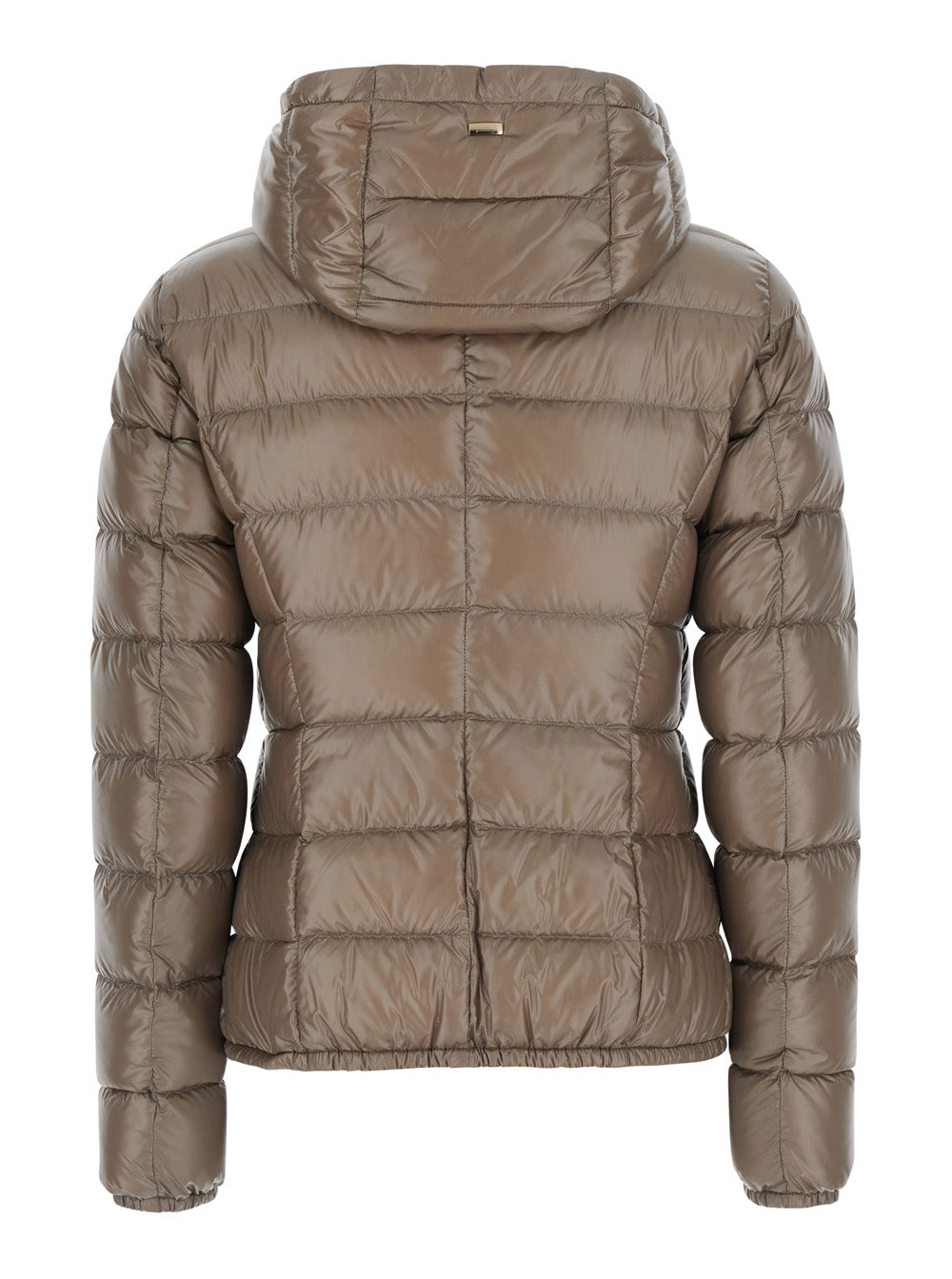 Herno Women Giada Hooded Short Puffer With Hood And Tech Fabric Beige Woman HERNO