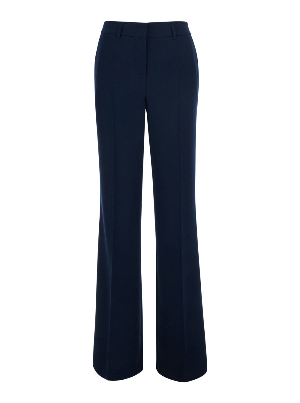 Leplain Women Blue Pants With Belt Loops And Straight Leg In Fabric For Women LEPLAIN