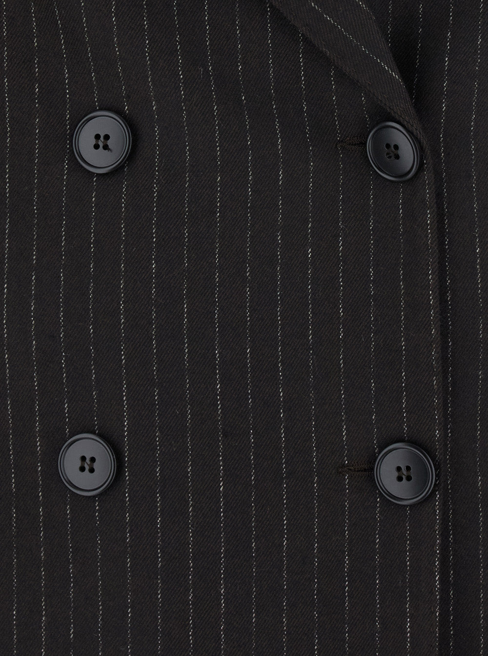 Leplain Women Brown Double-Breasted Jacket With Peak Revers And All-Over Pinstripe In Fabric For Women LEPLAIN
