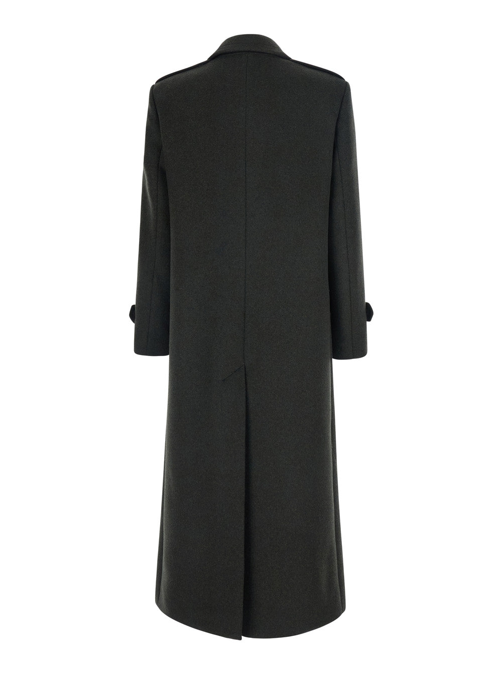 Leplain Women Green Long Oversized Coat With Notched Collar And Double-Breasted Closure In Fabric For Women LEPLAIN