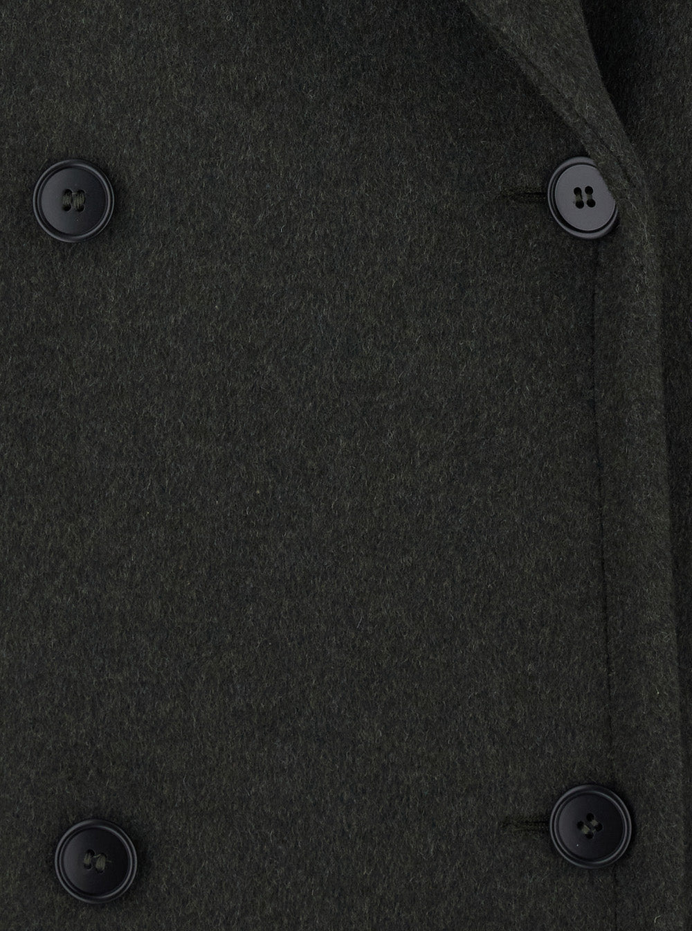 Leplain Women Green Long Oversized Coat With Notched Collar And Double-Breasted Closure In Fabric For Women LEPLAIN