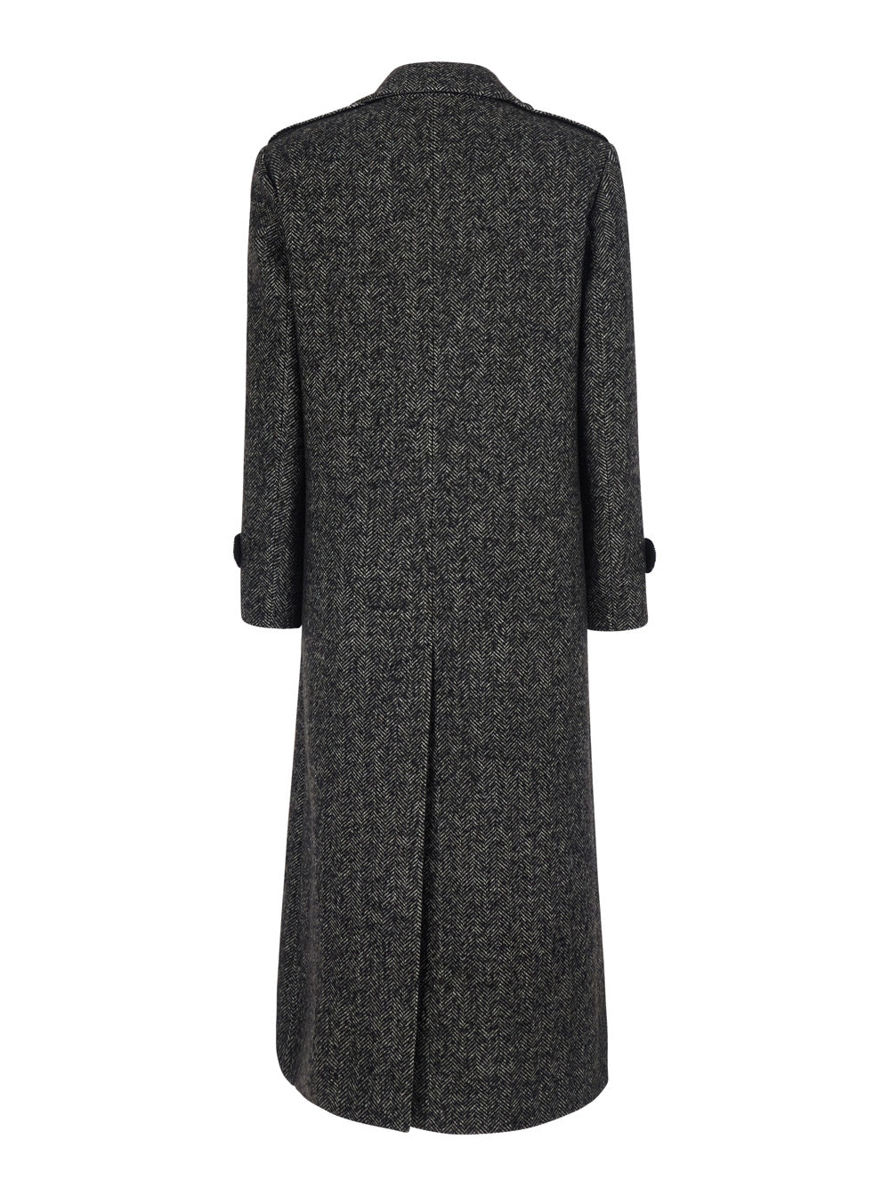 Leplain Women Black Oversized Coat With Double-Breasted Closure In Fabric For Women LEPLAIN