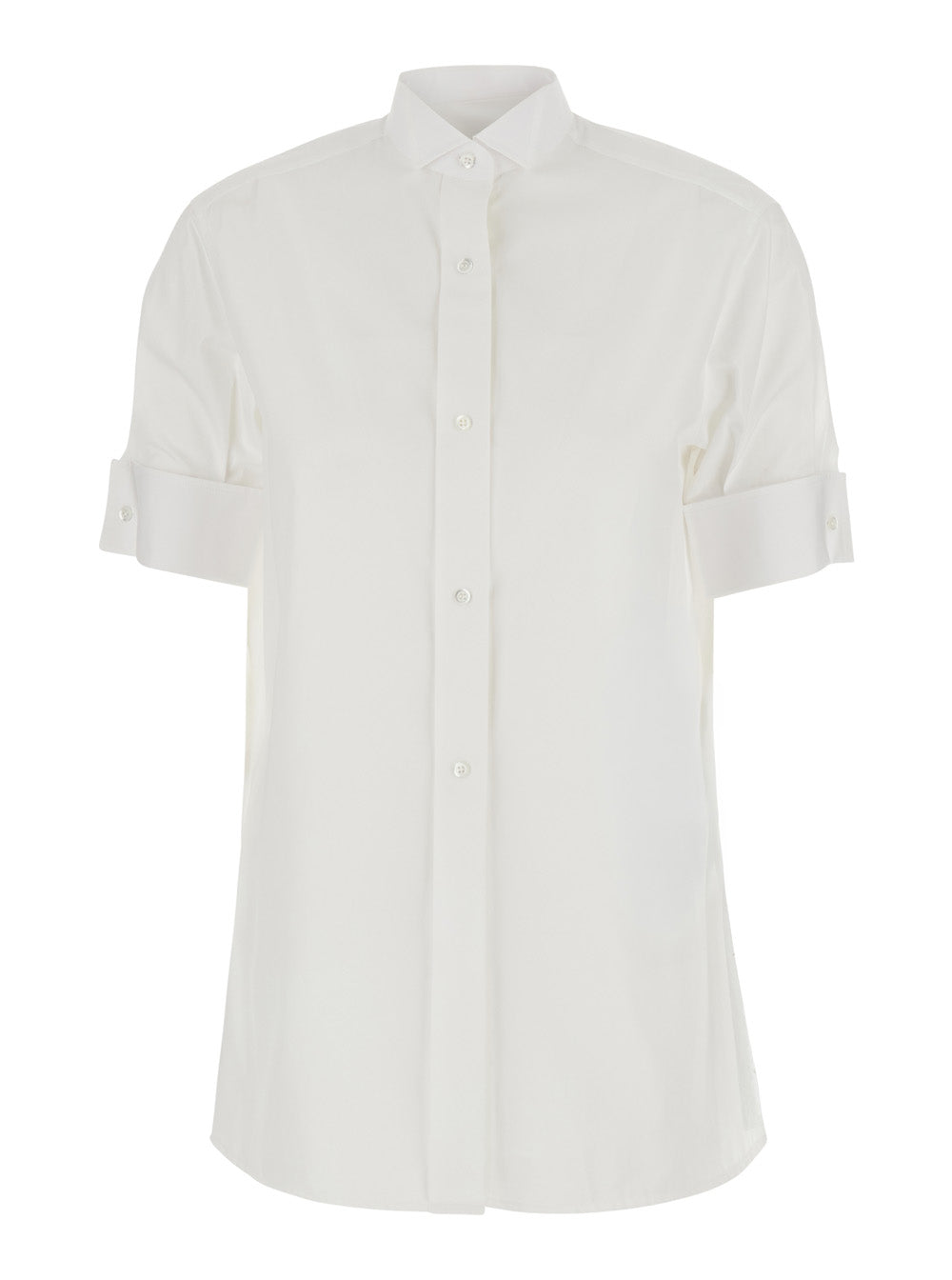 Maison Margiela Women Short Sleeve Shirts With Collar And 100% White Cotton For Men MAISON MARGIELA