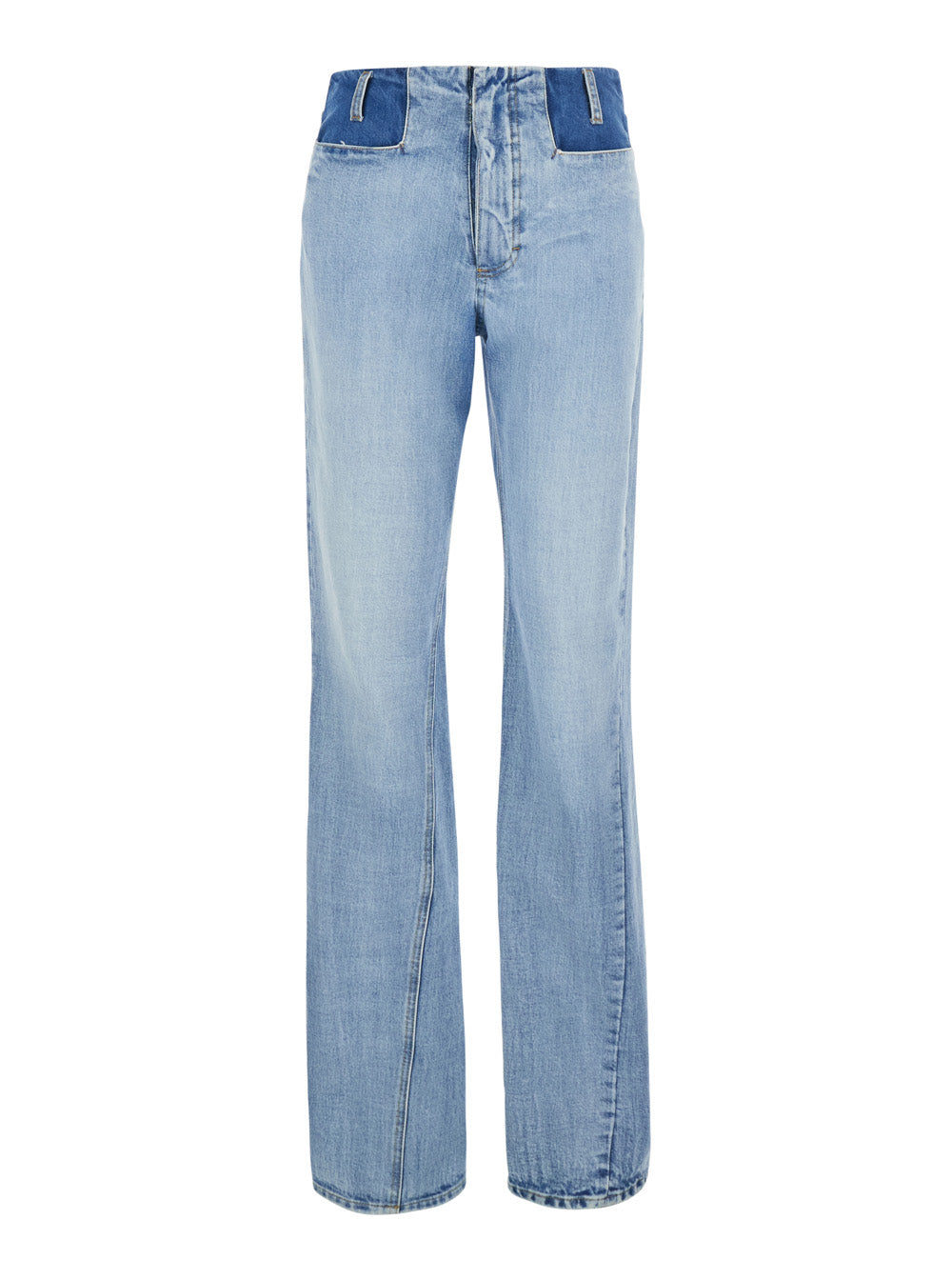 Maison Margiela Women Pants With Distinctive Details In Blue Cotton For Men MAISON MARGIELA