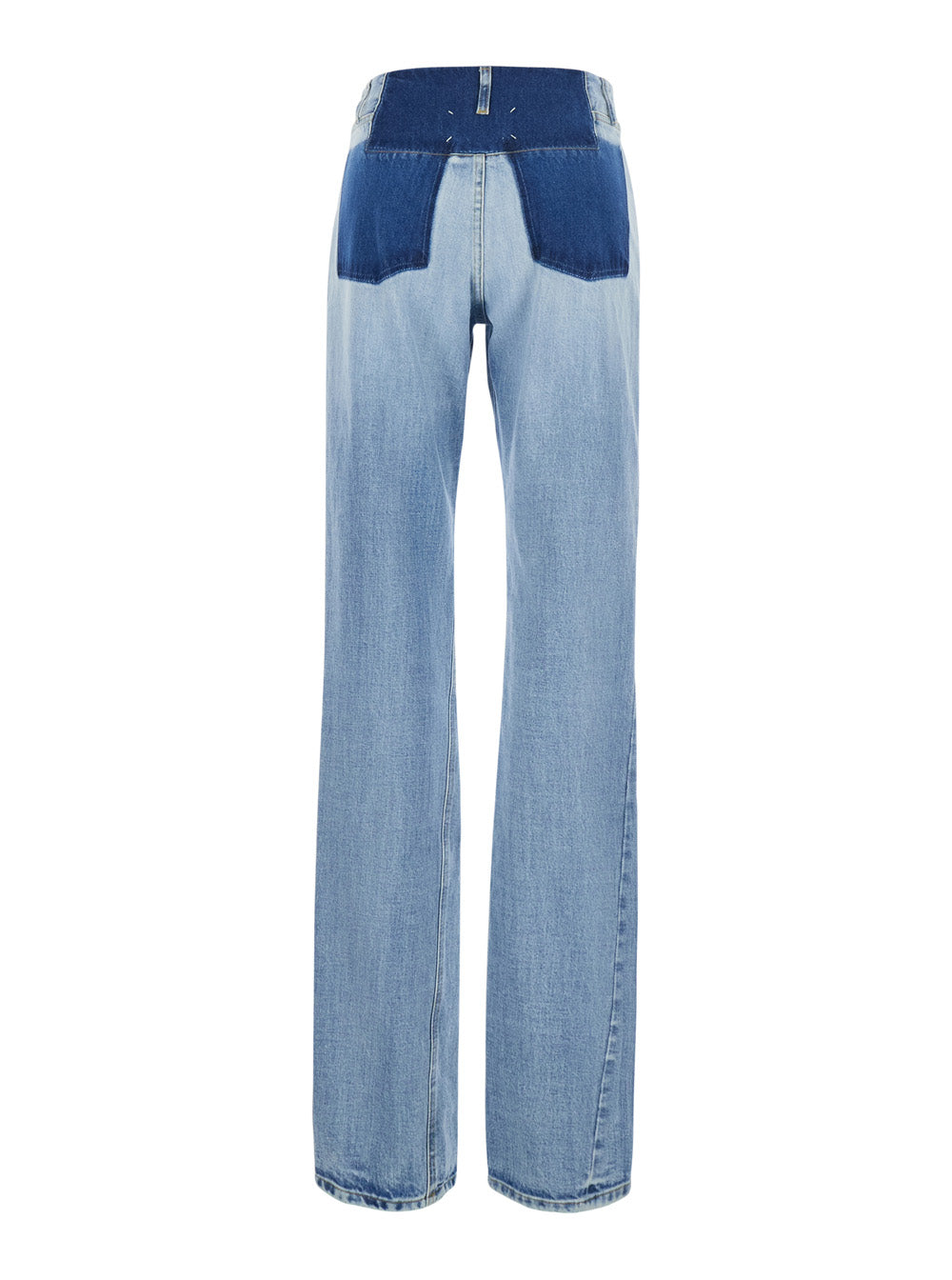 Maison Margiela Women Pants With Distinctive Details In Blue Cotton For Men MAISON MARGIELA