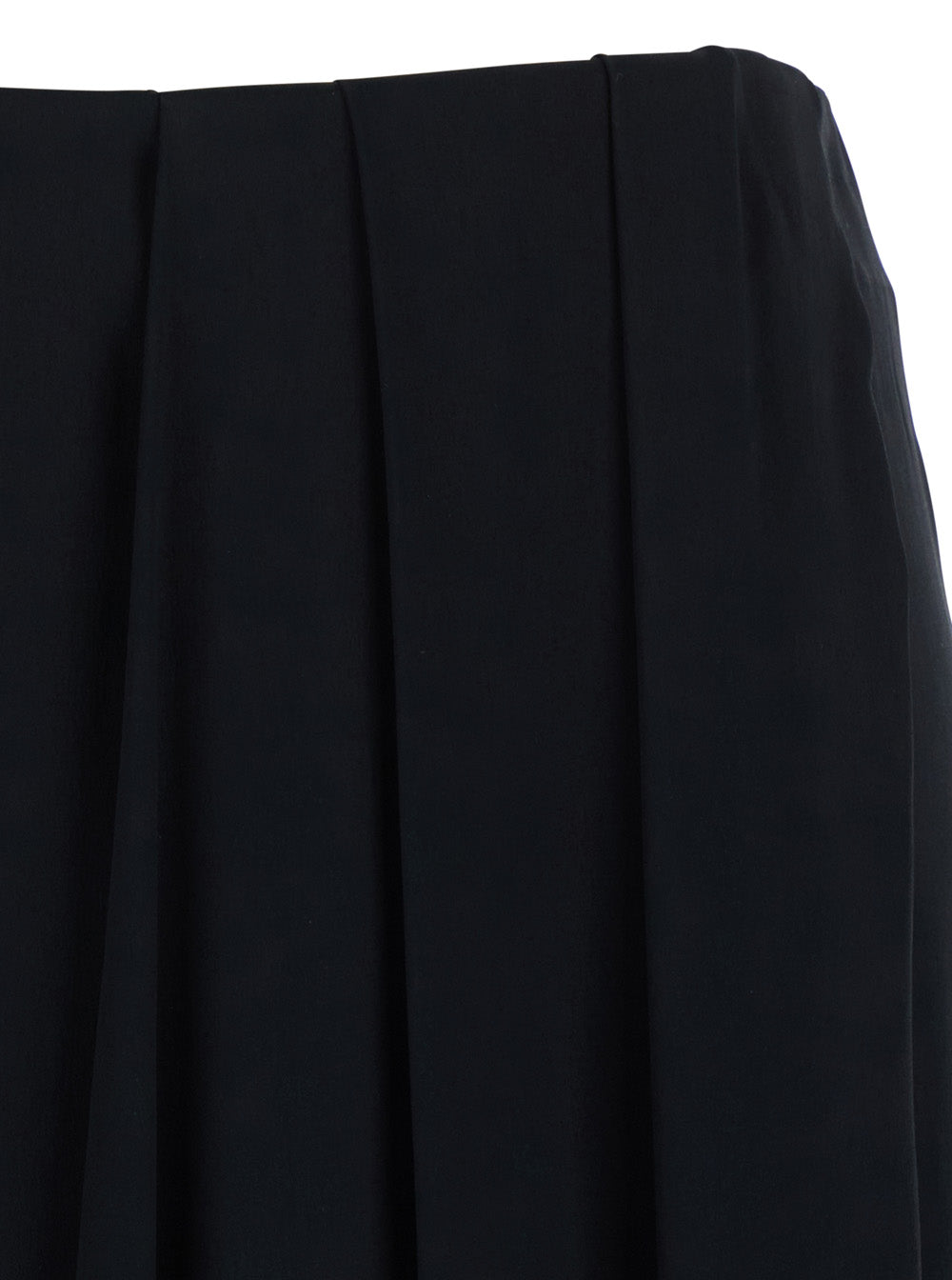 Maison Margiela Women Black Midi Skirt In Silk And Acetate For Women MAISON MARGIELA
