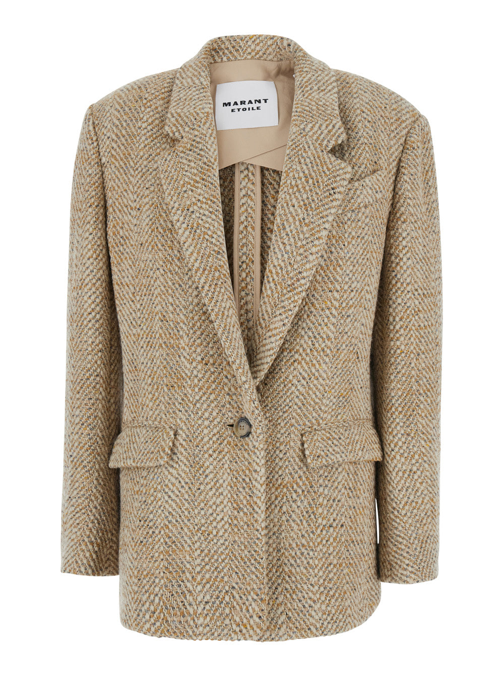 Isabel Marant Etoile Women Jacket Parly-Gb With Shirt Collar And Pockets Beige Woman ISABEL MARANT ETOILE