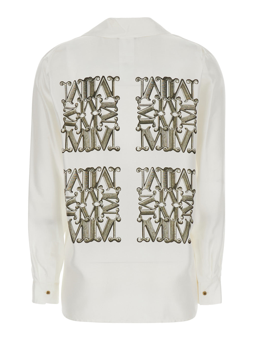 Max Mara Women Elegant White Shirt With Collar And Long Sleeves In Cotton For Women MAX MARA