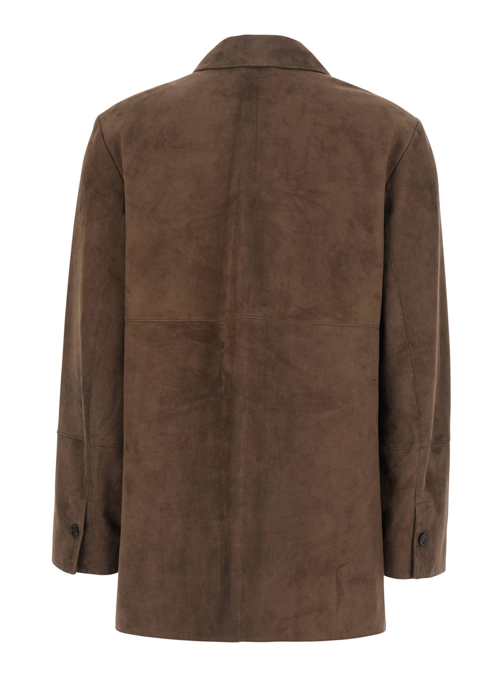 'S Maxmara Women Shirt S Maxmara With Collar And Long Sleeves In Tech Fabric Brown Women S MAX MARA