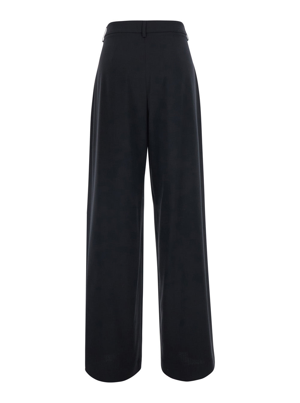 Leplain Women Black Pants With Front Pleats In Wool Blend For Women LEPLAIN