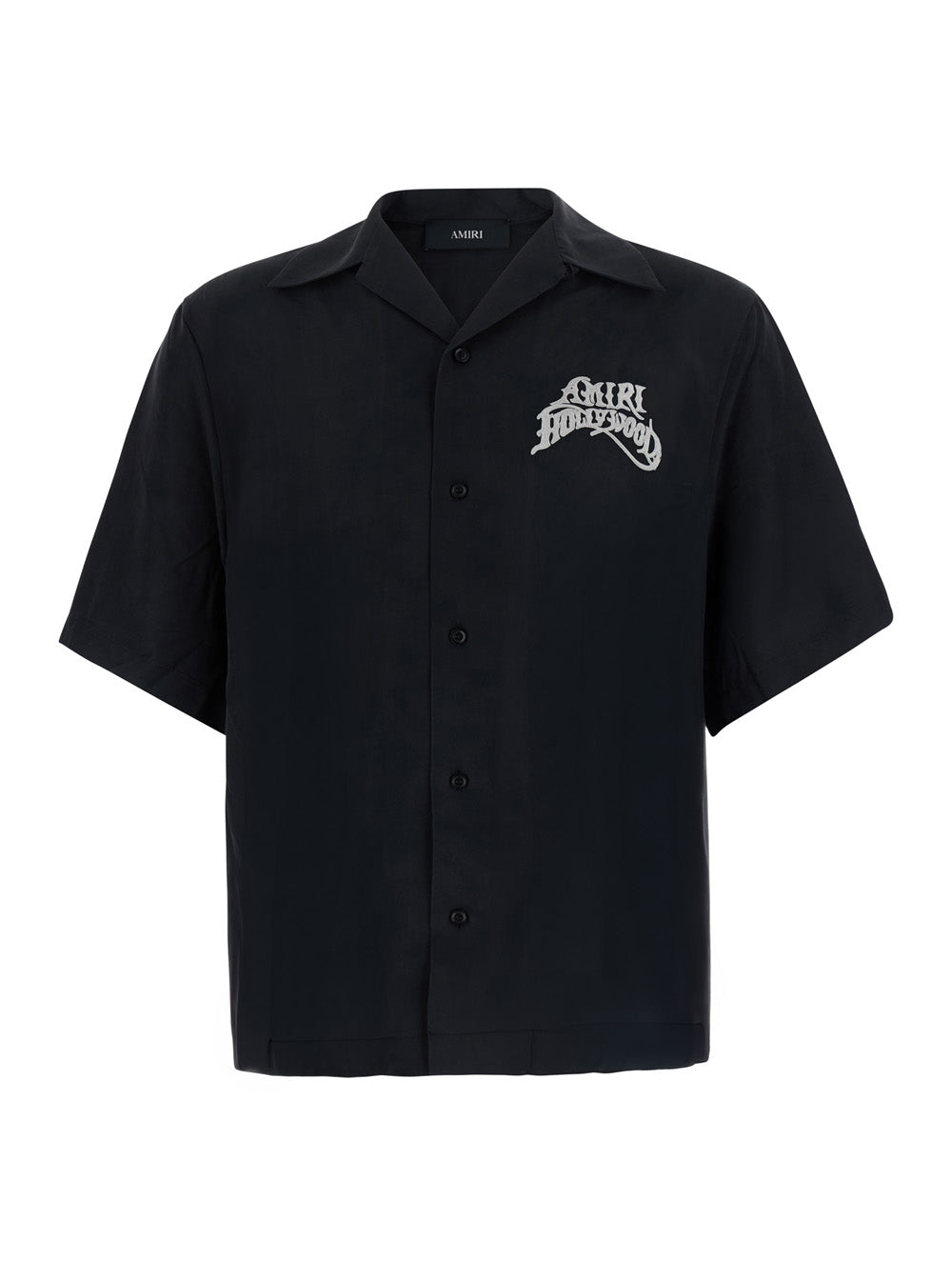 Amiri Men Black Shirt With Logo On The Front And Back In Fabric For Men AMIRI