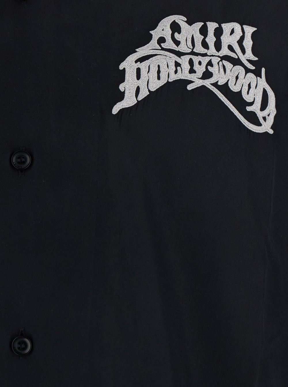 Amiri Men Black Shirt With Logo On The Front And Back In Fabric For Men AMIRI