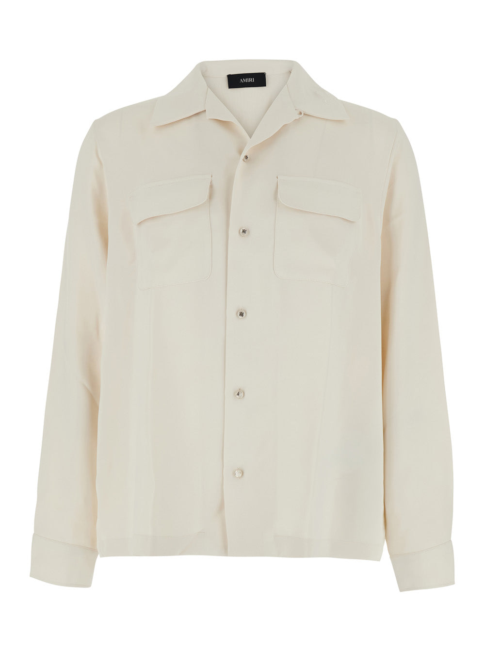 Amiri Men Polar Collar Shirt In White AMIRI