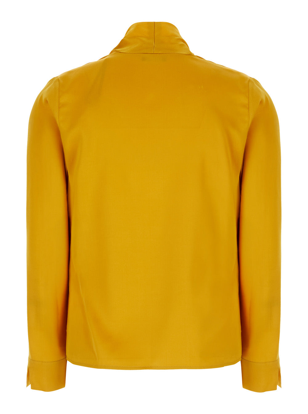 Leplain Women Yellow Blouse With V Neck And Crossover Front In Georgette For Women LEPLAIN