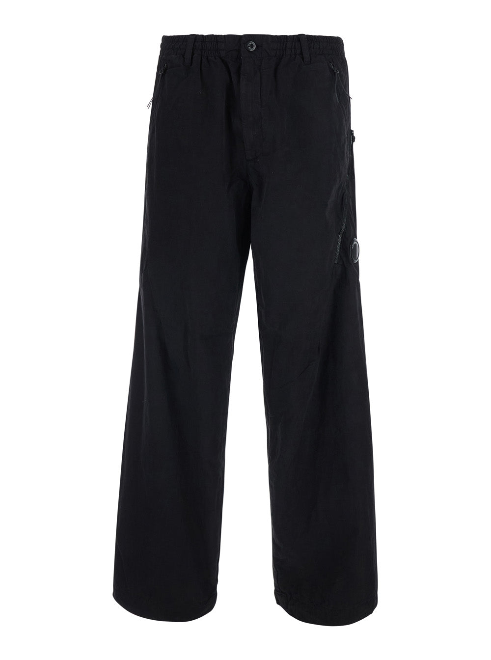C.P. Company Men Cargo Pants In Micro-Reps With Pockets And Black Zipper For Men C.P. COMPANY