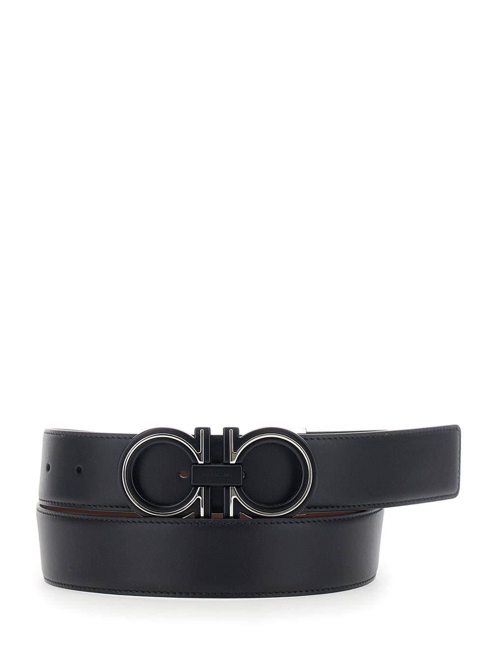 Ferragamo Men Reversibile Ad Black + Brown FERRAGAMO