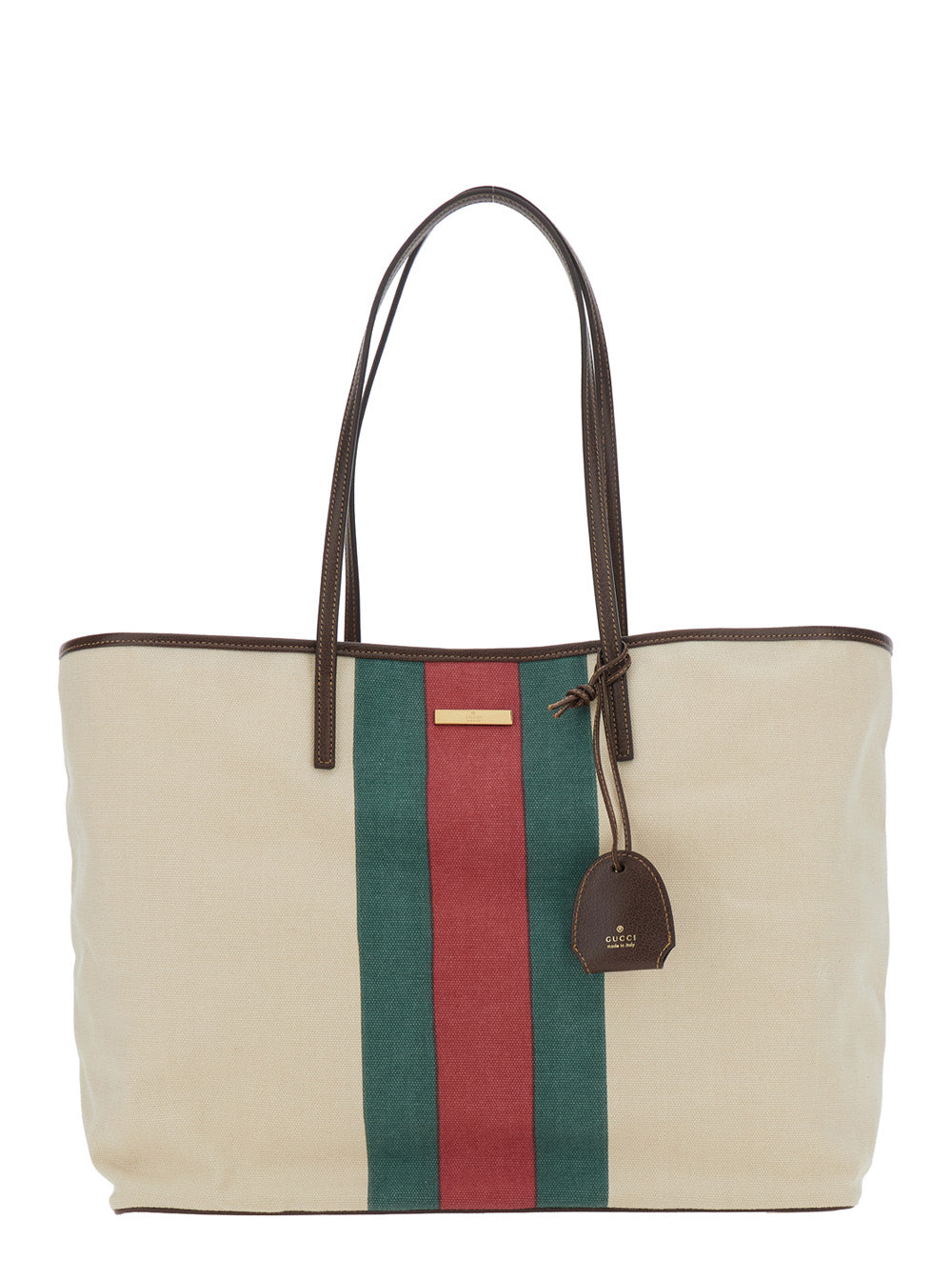 Gucci Women Gucci Summer Large Hbg Canvas Washed Web 120/Joyfull GUCCI