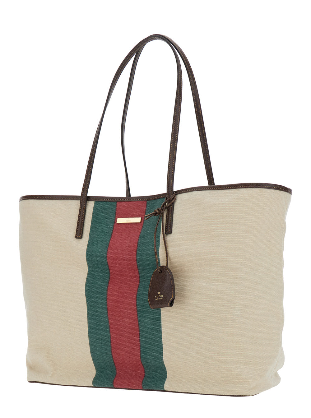 Gucci Women Gucci Summer Large Hbg Canvas Washed Web 120/Joyfull GUCCI