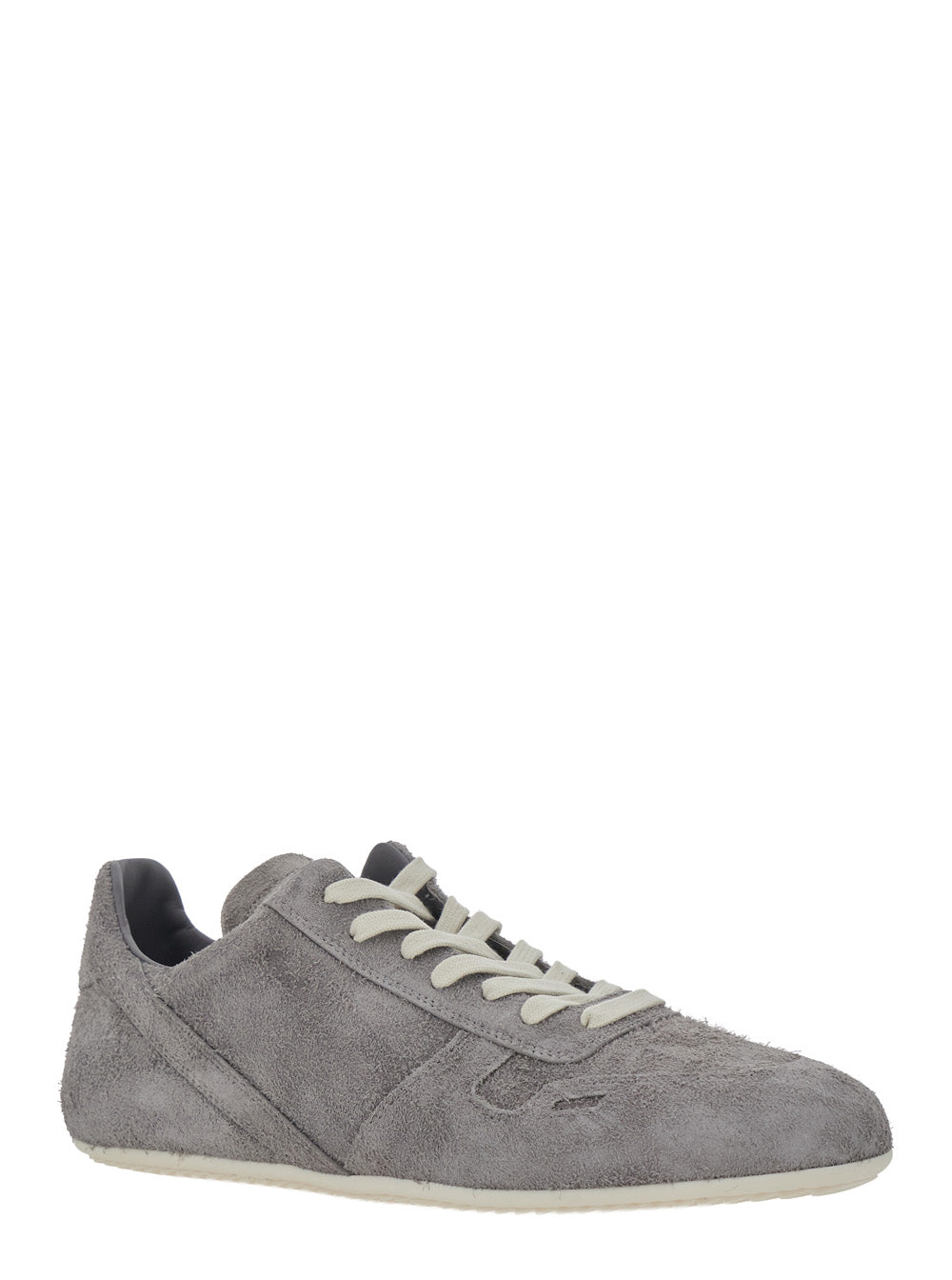 Rick Owens Men Minimal Sneakers With Thick Sole In Gray Tech Fabric Unisex RICK OWENS