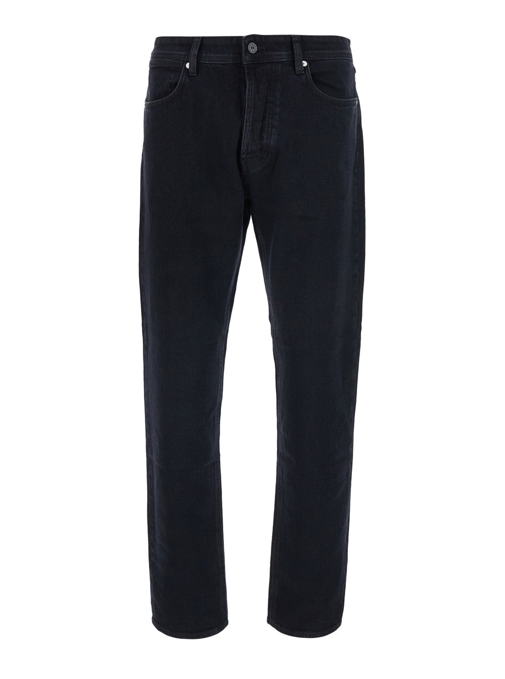 Stone Island Men Black Slim Jeans With Logo Patch On The Back In Denim For Men STONE ISLAND