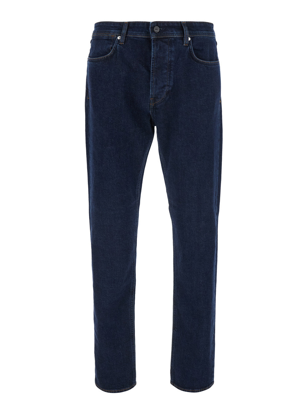 Stone Island Men Blue Slim Jeans With Logo Patch On The Back In Denim For Men STONE ISLAND