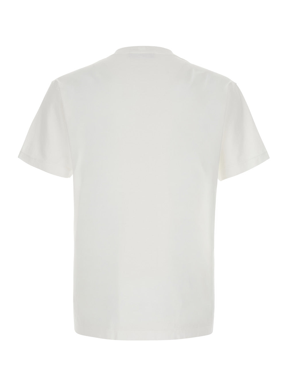 Stone Island Men White Crew Neck T-Shirt With Logo Patch On The Front In Cotton For Men STONE ISLAND