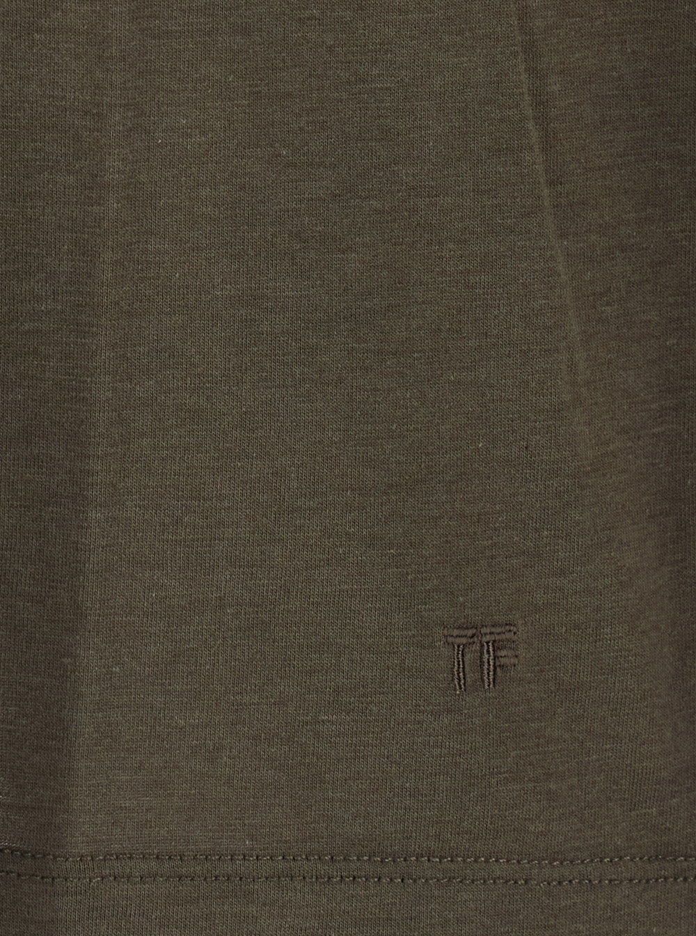 Tom Ford Men Brown Long Sleeve T-Shirt With Logo On The Front In Blend Cotton Men TOM FORD