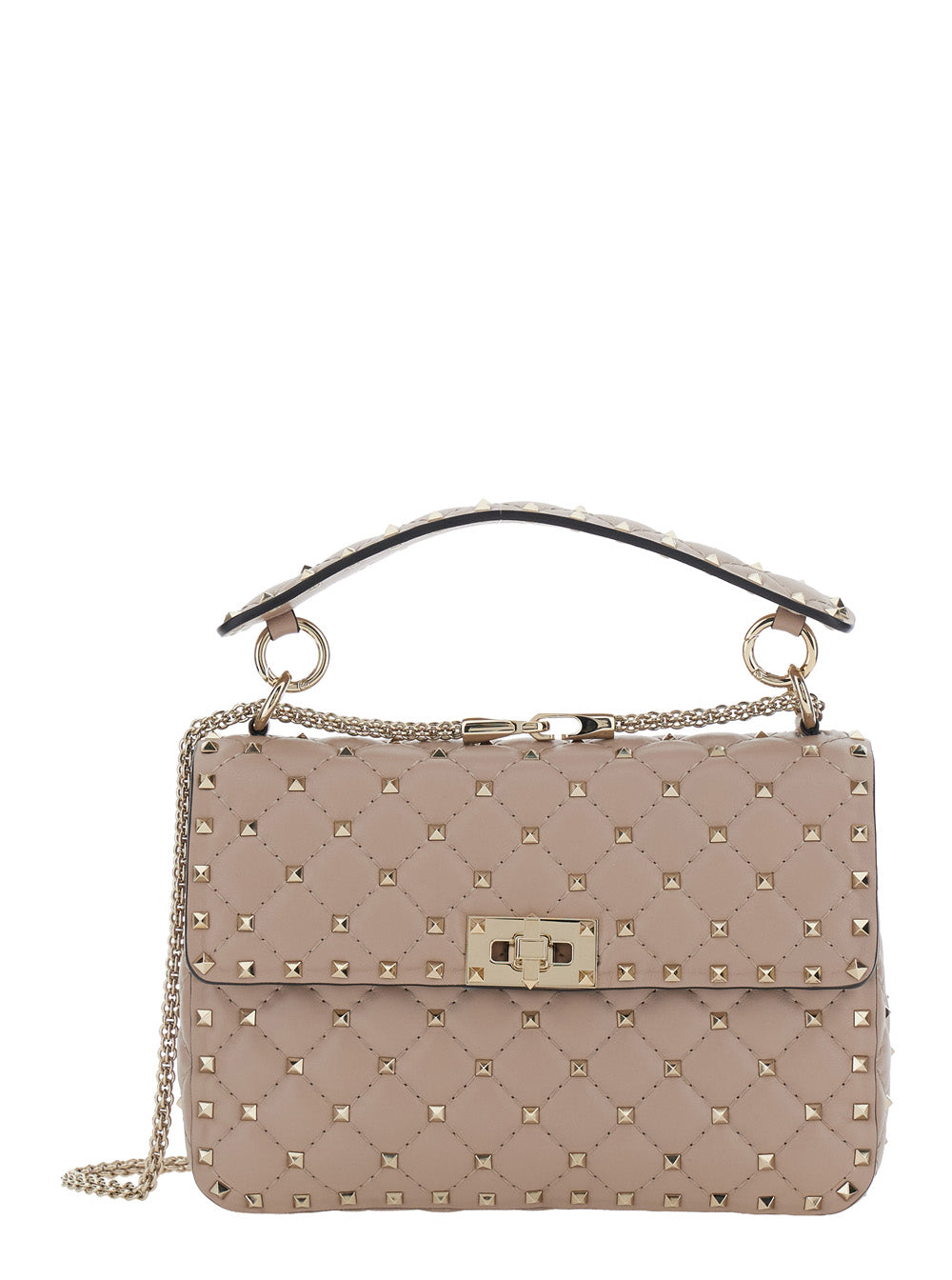 Valentino Garavani Women Medium Shoulder Bag | Rockstud Spike | Nappa/Platinum Studs VALENTINO GARAVANI