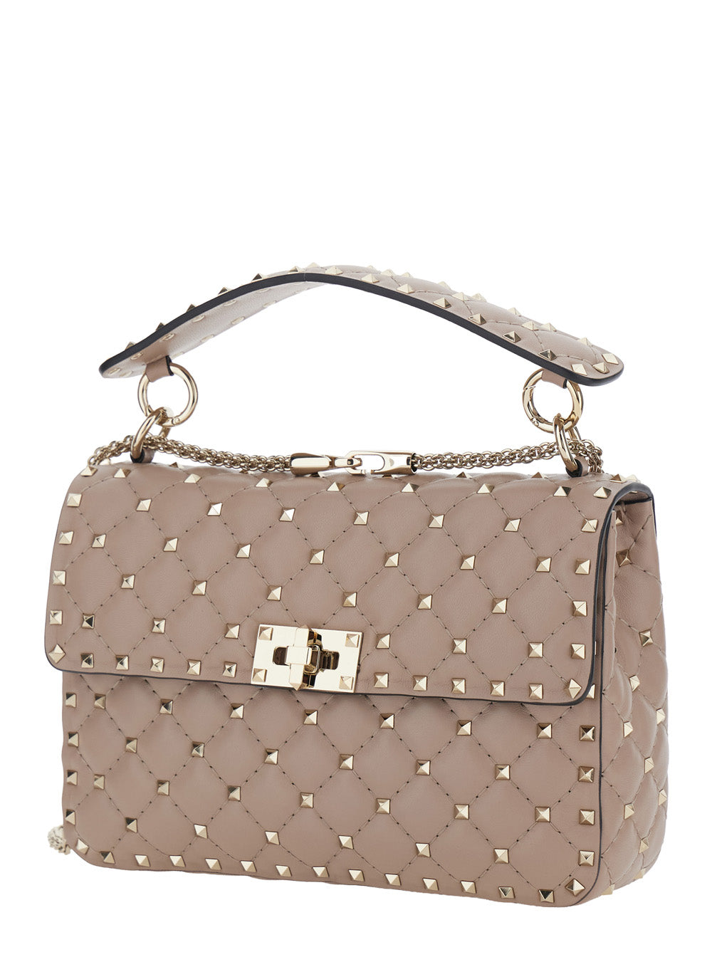 Valentino Garavani Women Medium Shoulder Bag | Rockstud Spike | Nappa/Platinum Studs VALENTINO GARAVANI