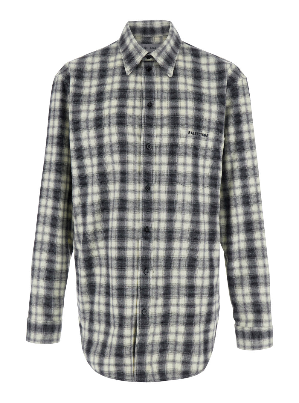 Balenciaga Men Check Cotton Flannel
White/Black BALENCIAGA
