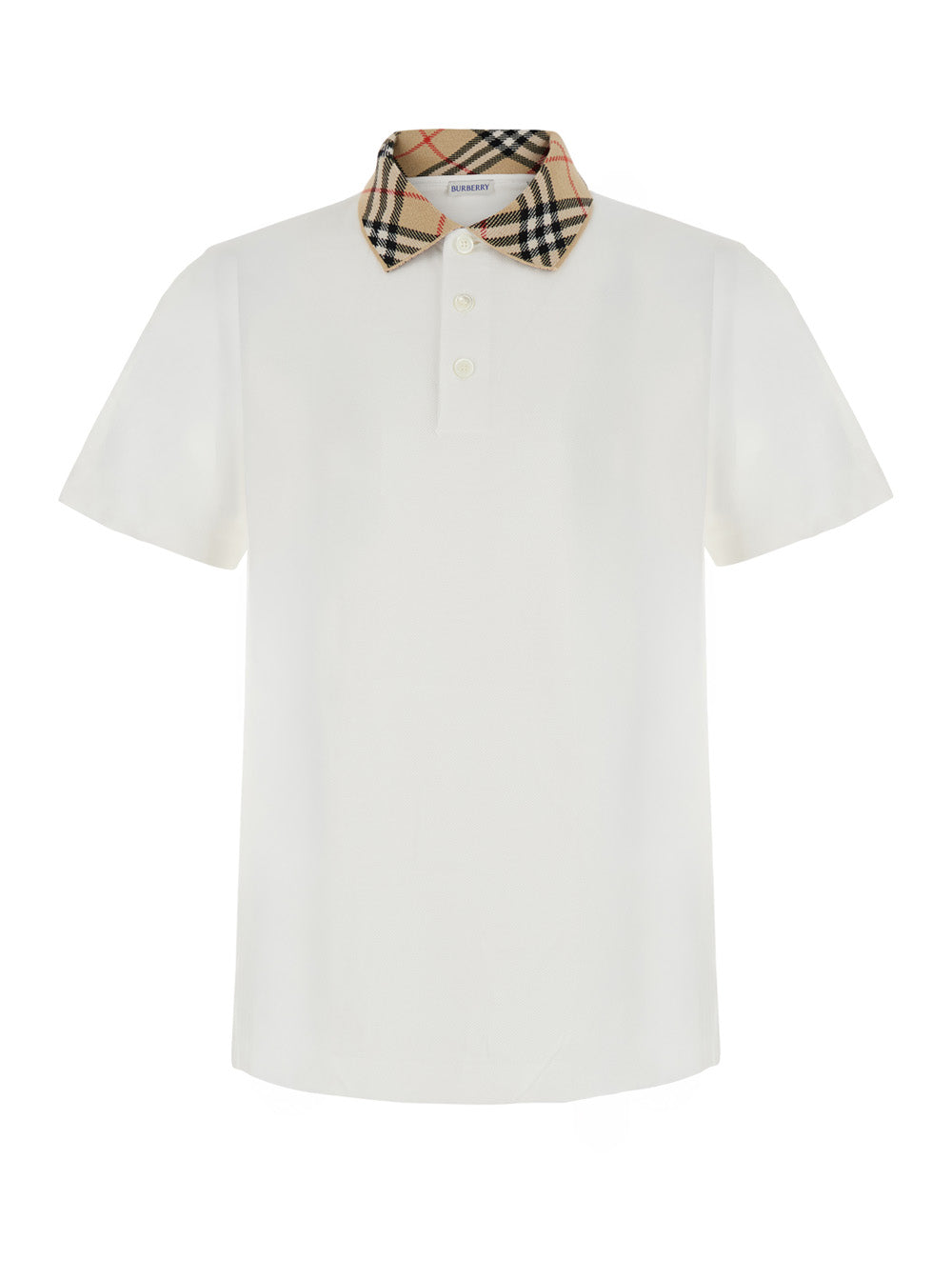 Burberry Men White T-Shirt With Logo On The Front For Men BURBERRY
