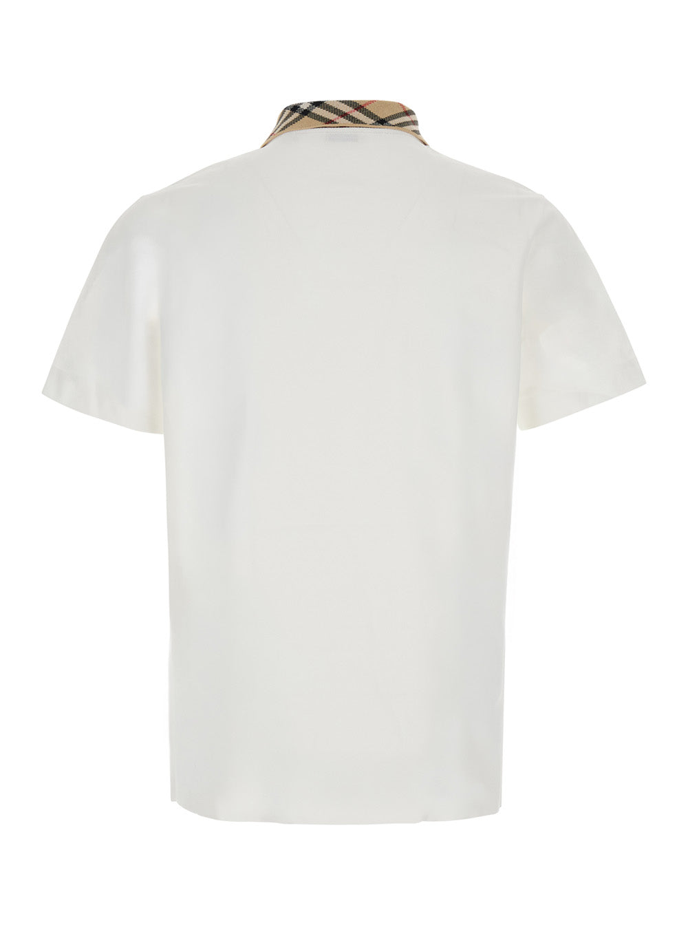 Burberry Men White T-Shirt With Logo On The Front For Men BURBERRY