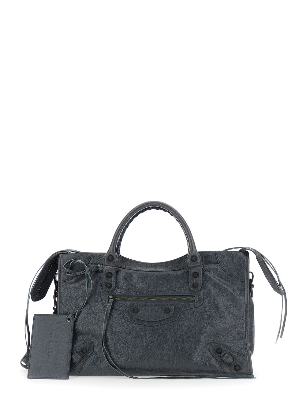 Balenciaga Women 'Le City Bag' Gray Medium Handbag With Adjustable And Removable Shoulder Strap In Leather For Women BALENCIAGA