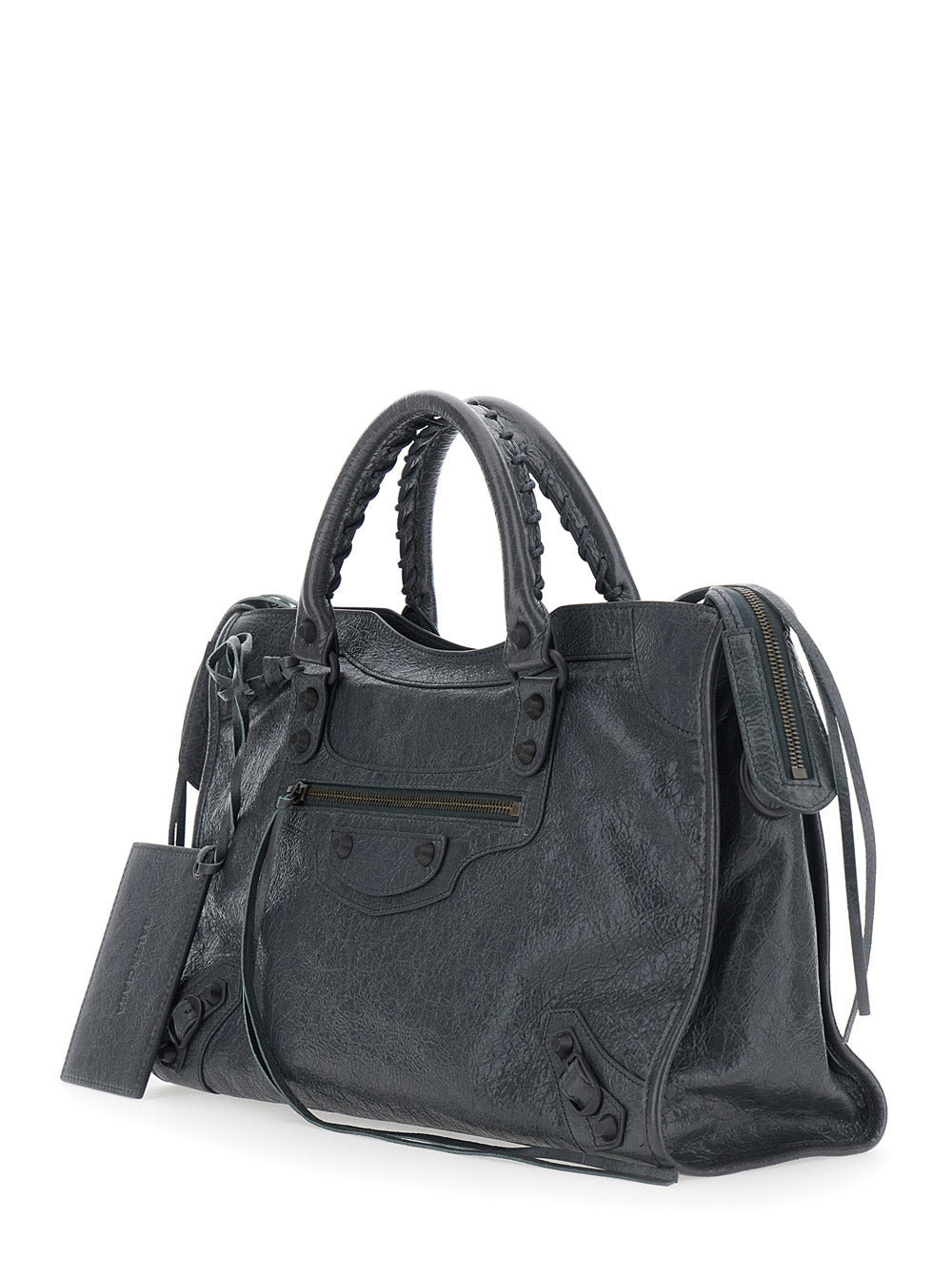 Balenciaga Women 'Le City Bag' Gray Medium Handbag With Adjustable And Removable Shoulder Strap In Leather For Women BALENCIAGA