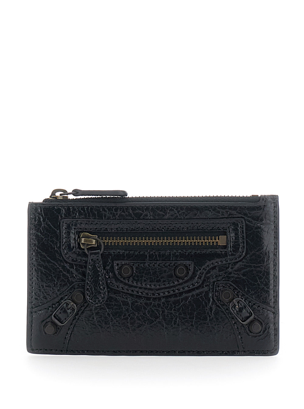 Balenciaga Women 'Le City Long' Black Cardholder With Tone-On-Tone Logo On The Back In Leather For Women BALENCIAGA