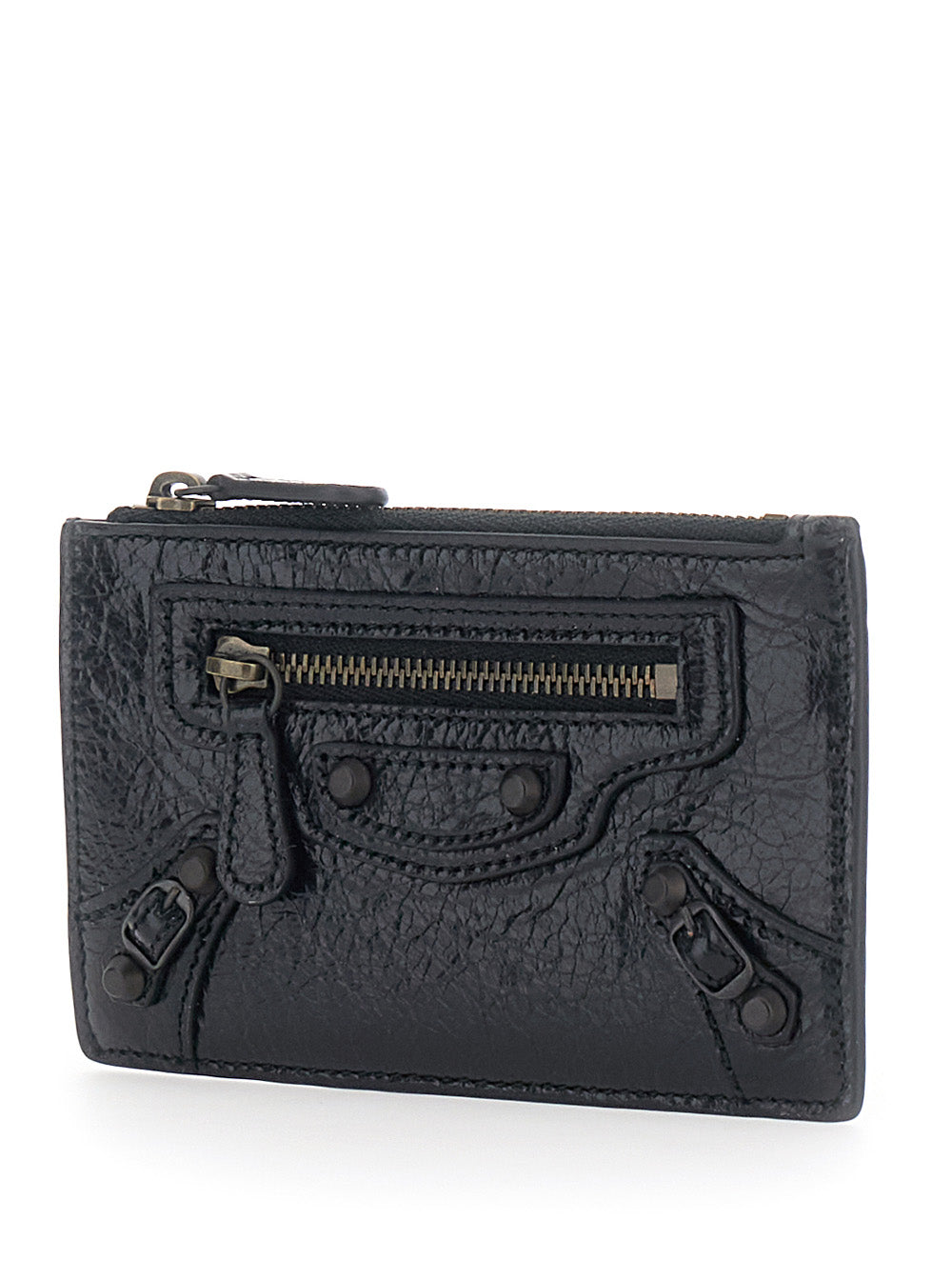 Balenciaga Women 'Le City Long' Black Cardholder With Tone-On-Tone Logo On The Back In Leather For Women BALENCIAGA