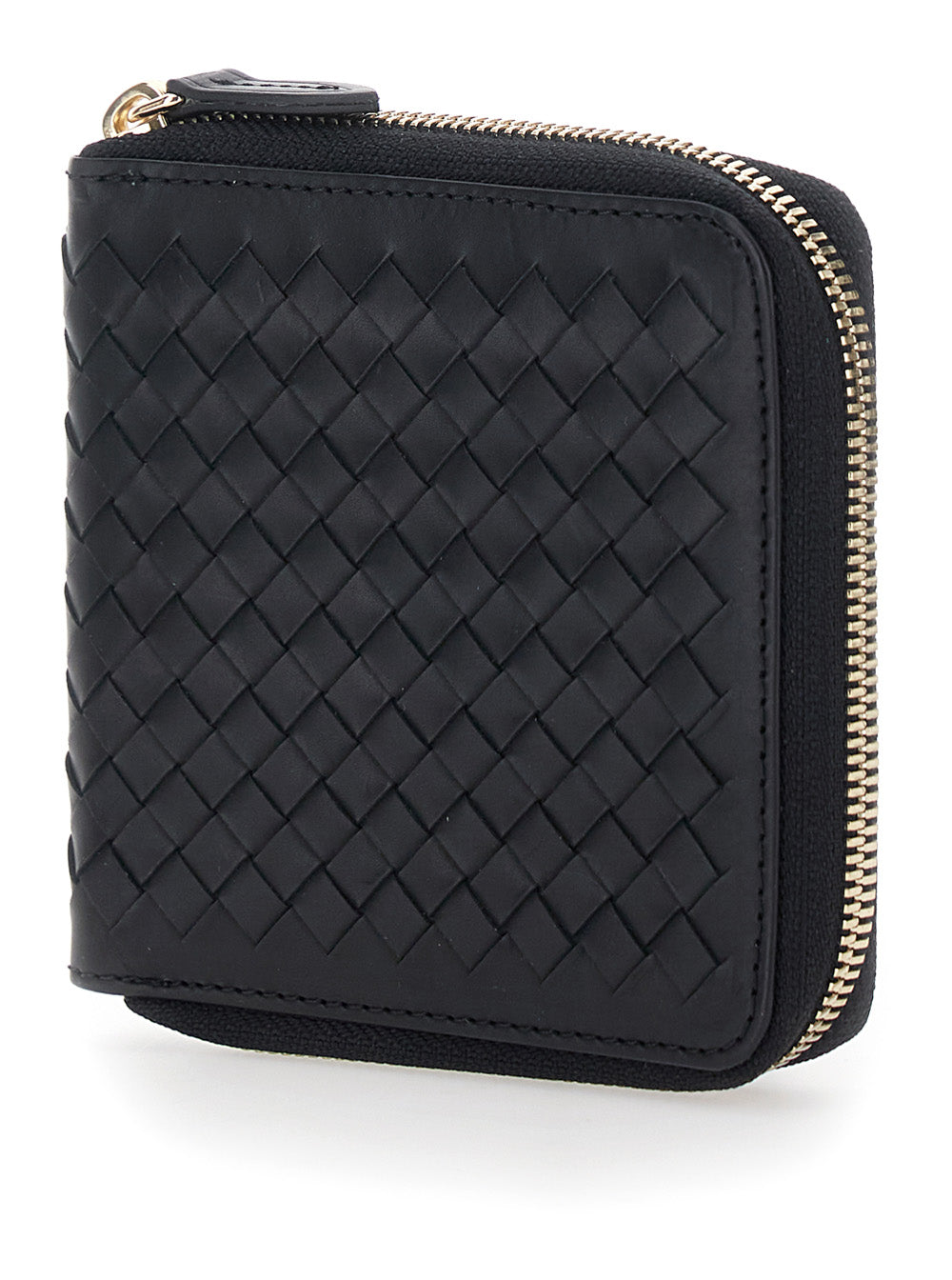 Dragon Diffusion Women Black Wallet With Woven Design In Leather For Women DRAGON DIFFUSION