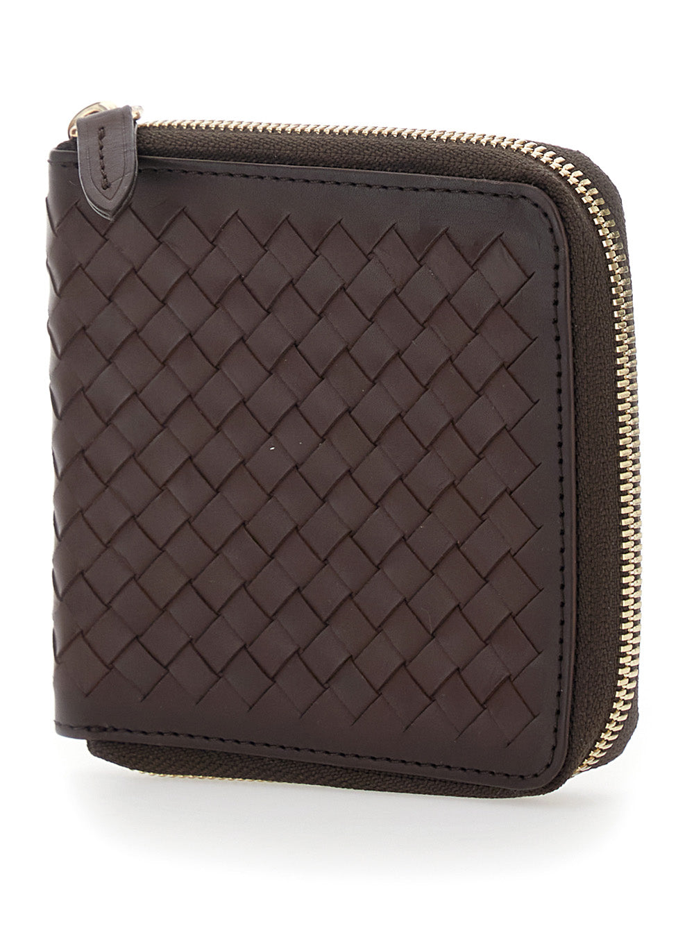 Dragon Diffusion Women Brown Wallet With Woven Design In Leather For Women DRAGON DIFFUSION